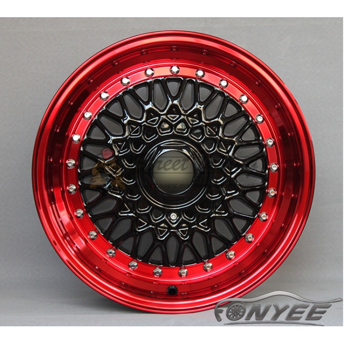 Новые диски BBS RS R16 4X100/4X114,3 ET25 J8 черный глянец + красная полка