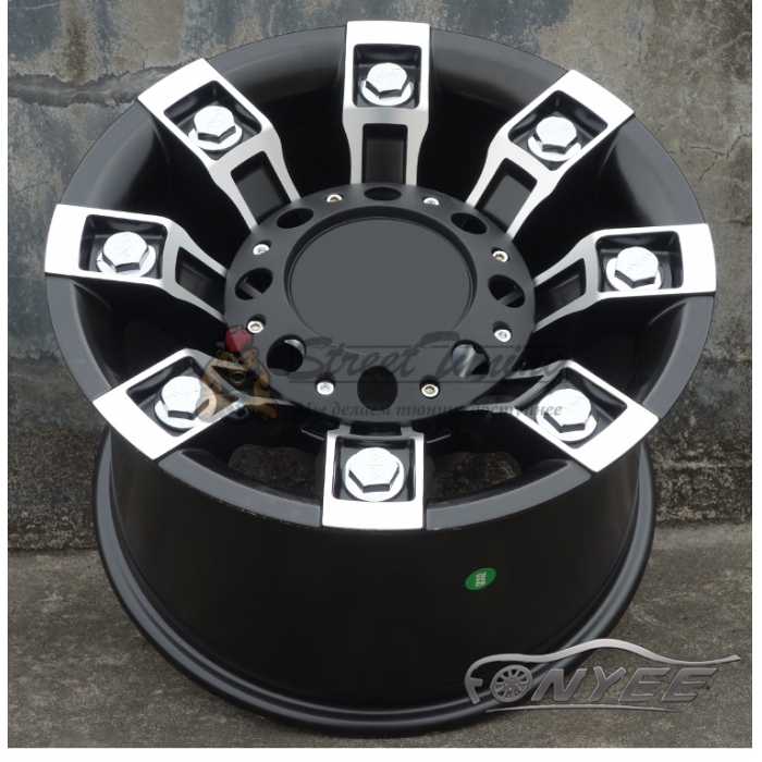 Новые диски Metal Mulisha Series 13 R16 6X139,7 ET-15 J10 черный мат + серебро