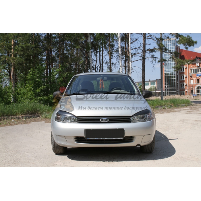 Lada ВАЗ-1119 Kalina (хэтчбек) 2004—2013 Накладки на передние фары (реснички) компл.-2 шт. Вариант 1