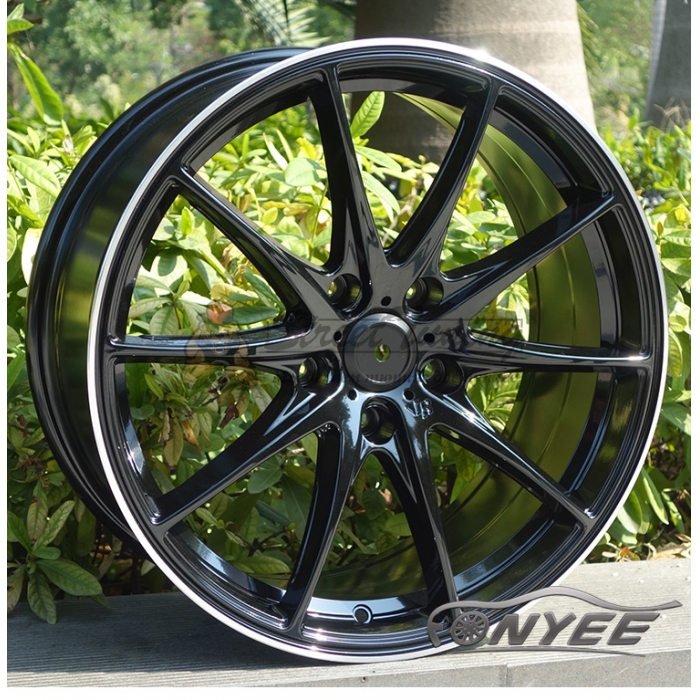 Новые диски Rays G25 R17 5X100 ET40 J7 черные глянцевые + серебристая окантовка