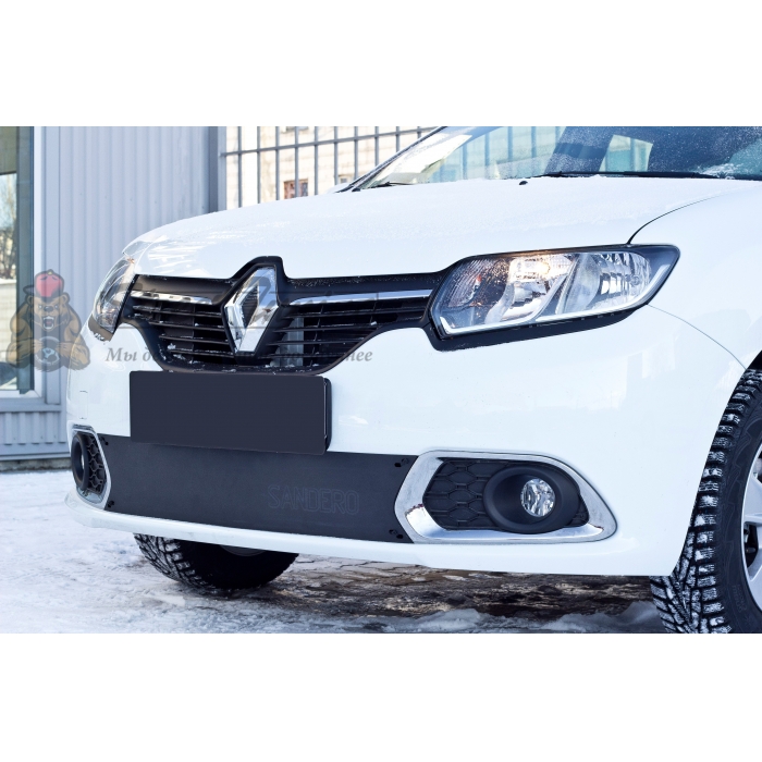 Renault Sandero II 2014—н.в Зимняя заглушка решетки переднего бампера