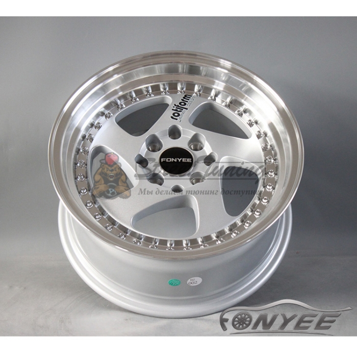 Новые диски Rotiform TMB Flat R15 4х100/114,3 ET30 J7 серебро + полированная полка