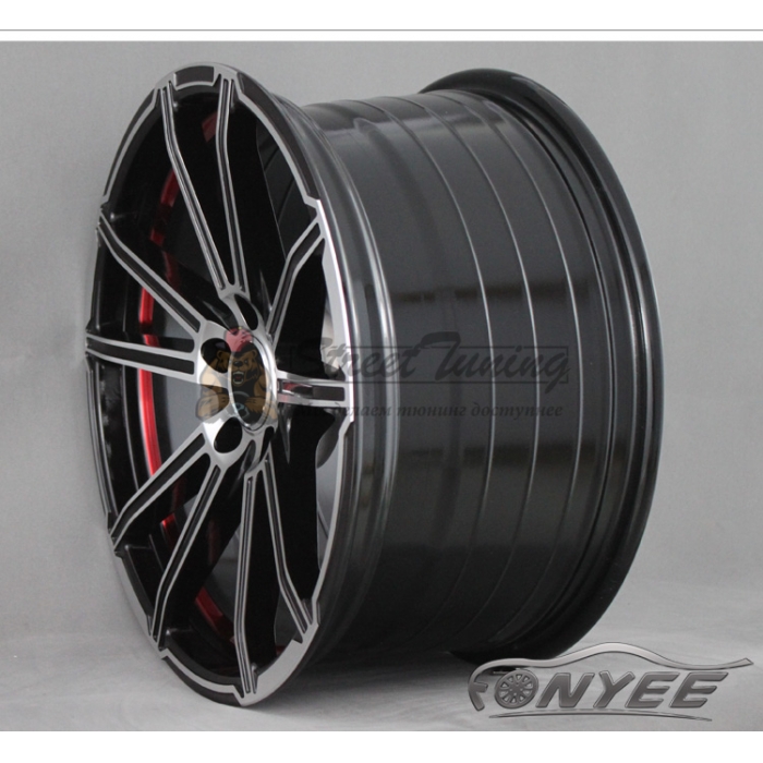Новые диски Mercedes AMG 10 Spoke C8 R18 5x112 ET45 J8 черный с серебром + красный