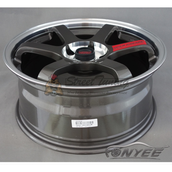 Новые диски Rays TE37 R18 5X100 ET35 J9 серые глянцевые + хром полка + хром серединка