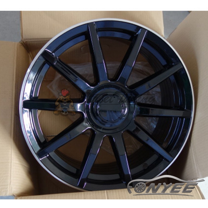Новые диски Mercedes AMG 10 Spoke R18 5x112 ET35 J9 черный глянец + серебристая полоса