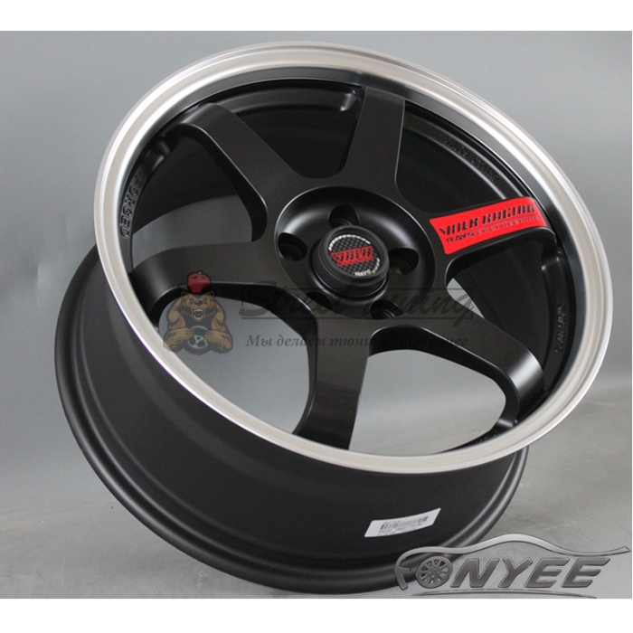 Новые диски Rays TE37 R17 5X108 ET38 J7,5 черные матовые + хром полка