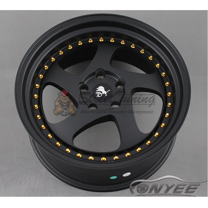 Новые диски Rotiform TMB Flat R18 5х114,3 ET30 J8,5 черный мат + золотистые болтики