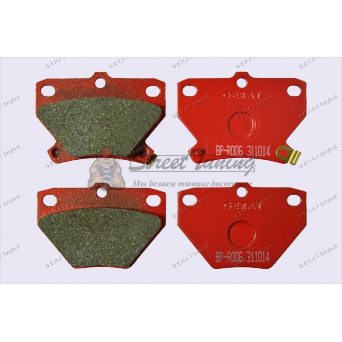 Задние тормозные колодки Gerat BP-R006 (Toyota Celica, Corolla, Corolla Verso, Matrix, Prius, Yaris)