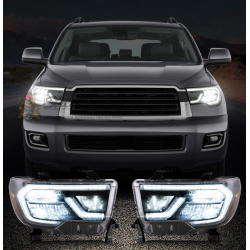 Передние LED фары для Toyota Tundra 07-13г / Toyota Sequoia 07-17г