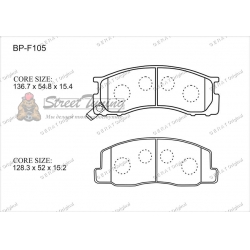 Передние тормозные колодки Gerat BP-F105 (Toyota Estima, Previa)