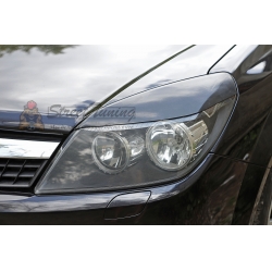 Opel Astra (универсал) 2006—2012  Накладки на передние фары (реснички) компл.-2 шт.