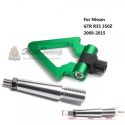 Буксировочный крюк "Стрелка" для Nissan GTR R35 350Z 09-15, зеленый