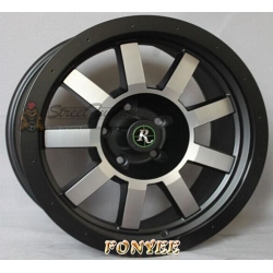 Новые диски R wheels R18 5х127 ET-16 J9 черный мат + серебро