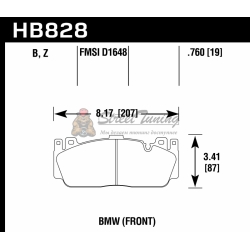 Колодки тормозные HB828B.760 HAWK HPS 5.0 BMW BMW M5 F10; M6 F13; передние