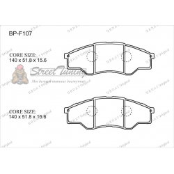 Передние тормозные колодки Gerat BP-F107 (Toyota Hilux, Hilux Vigo, Innova)