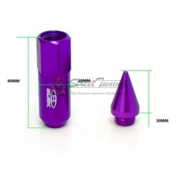 Комплект гаек Blox style с наконечником , фиолетовые М12 х 1.5