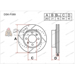 Передние тормозные диски Gerat DSK-F089