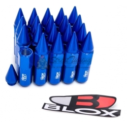 Комплект гаек Blox style с наконечником , синие М12 х 1.25