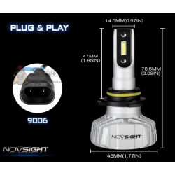 Светодиодные лампы Novsight N15 цоколь HB4 10000LM