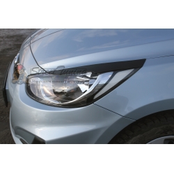Hyundai Solaris (седан) 2010—2013 (l дорестайлинг) Накладки на передние фары (реснички) компл.-2 шт.