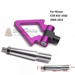 Буксировочный крюк "Стрелка" для Nissan GTR R35 350Z 09-15, фиолетовый