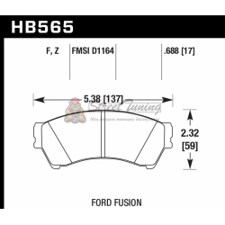 Колодки тормозные HB565F.688 HAWK HPS Mazda 6; Ford Fusion;