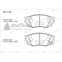 Передние тормозные колодки Gerat BP-F162 (Mazda 6)