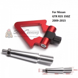 Буксировочный крюк "Стрелка" для Nissan GTR R35 350Z 09-15, красный