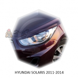 Реснички на фары для  HYUNDAI SOLARIS 2011-2014г