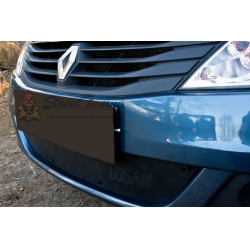 Renault Logan 2010—2013 Зимняя заглушка решетки переднего бампера