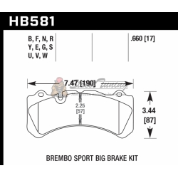 Колодки тормозные HB581R.660 HAWK Street Race; 17mm