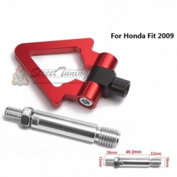 Буксировочный крюк "Стрелка" для Honda Fit 2009, красный