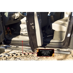 Volkswagen  Amarok 2010-2016 (I дорестайлинг) Накладки на внутренние пороги дверей