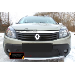 Renault Sandero Stepway 2009—2013 Зимняя заглушка решетки переднего бампера