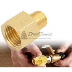 Переходник под сенсор температуры/давления масла папа 1/8 NPT,мама 1/8