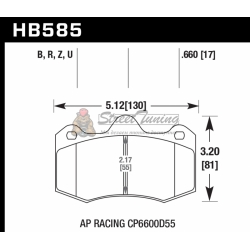 Колодки тормозные HB585B.660 HAWK HPS 5.0; 17mm