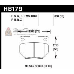 Колодки тормозные HB179R.630 HAWK Street Race задние SUBARU Impreza WRX