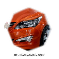 Реснички на фары для  HYUNDAI SOLARIS 2014-2016г