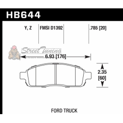 Колодки тормозные HB644Y.785 HAWK LTS Ford, F-150, 2008-2009