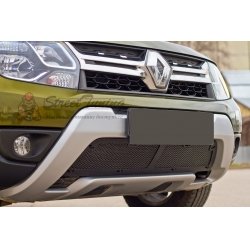 Renault Duster 2015-н.в. Защитная сетка решетки переднего бампера