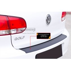 Volkswagen  Golf VI 2009-2012 Накладка на задний бампер (Вариант 2)