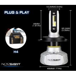 Светодиодные лампы Novsight N15 цоколь H4 10000LM ближний-дальний