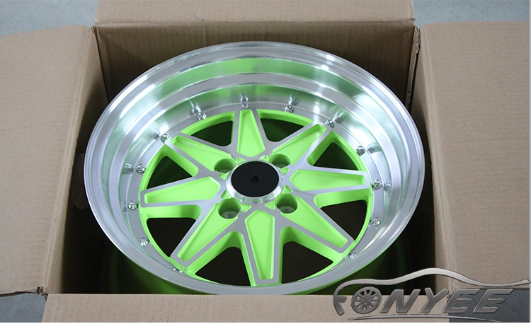 картинка Новые диски SSR Jilba Racing R15 4X100 ET20 J8,25 зеленый + серебро от магазина  StreetTuning