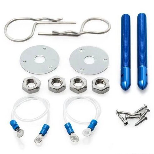 картинка Спортивные замки капота Epman Hood Pin, синий магазин  StreetTuning 