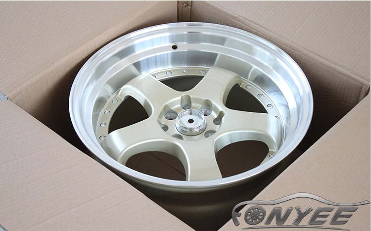 картинка Новые диски JNC 017 R17 4X100-114,3 ET25 J9 золотой + серебро от магазина  StreetTuning