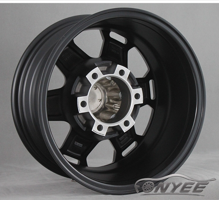 картинка Новые диски Powcan модель 7 R15 J7 ET-15 6x139,7 черный мат + серебро от магазина  StreetTuning