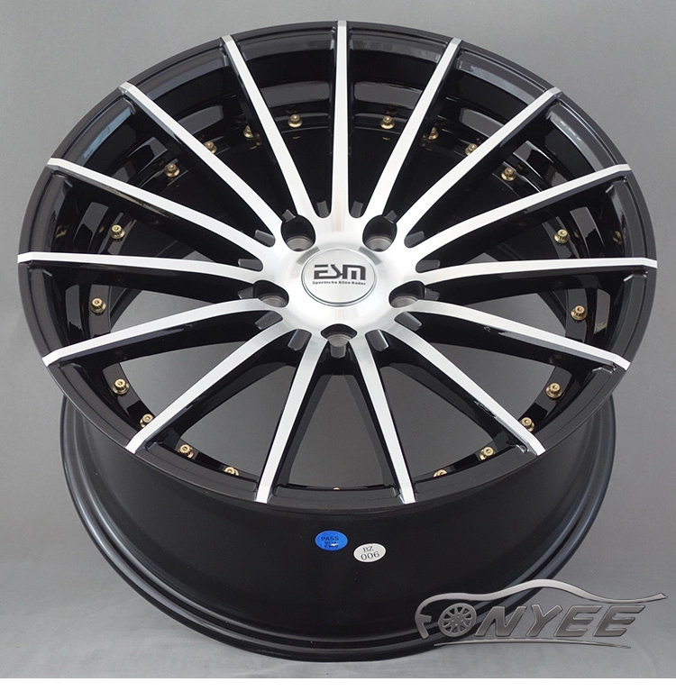 картинка Новые диски JNC 042 R18 5X100 ET35 J8,5 черные + золотистые болтики от магазина  StreetTuning