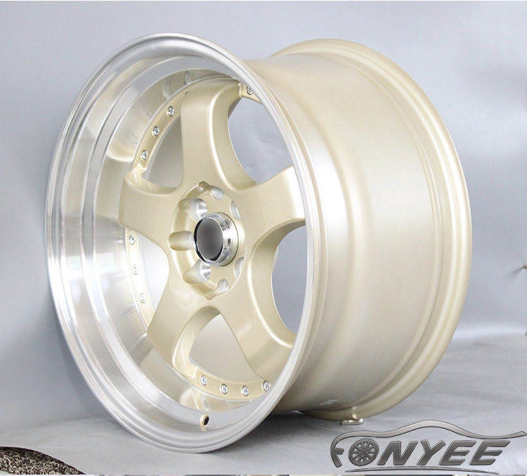 картинка Новые диски JNC 017 R17 4X100-114,3 ET25 J9 золотой + серебро от магазина  StreetTuning