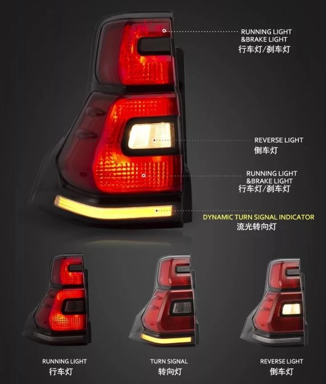 картинка Задние фары для Toyota Prado 2010-2016 от магазина  StreetTuning