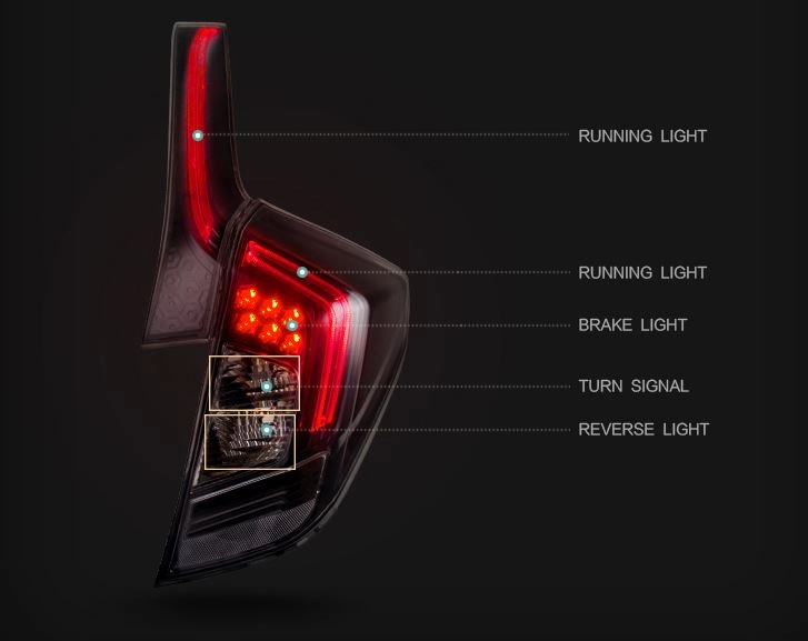 картинка Задние фары для Honda Fit Jazz GK5 2014-2018 г  вариант 3 от магазина  StreetTuning